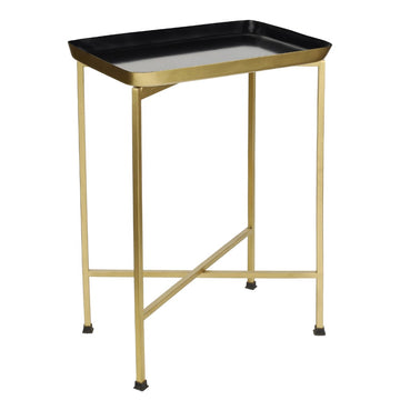 Sterling 26.25" Industrial Classic Metal Foldable Rectangular End Table and Side Table with Removable Tray Top